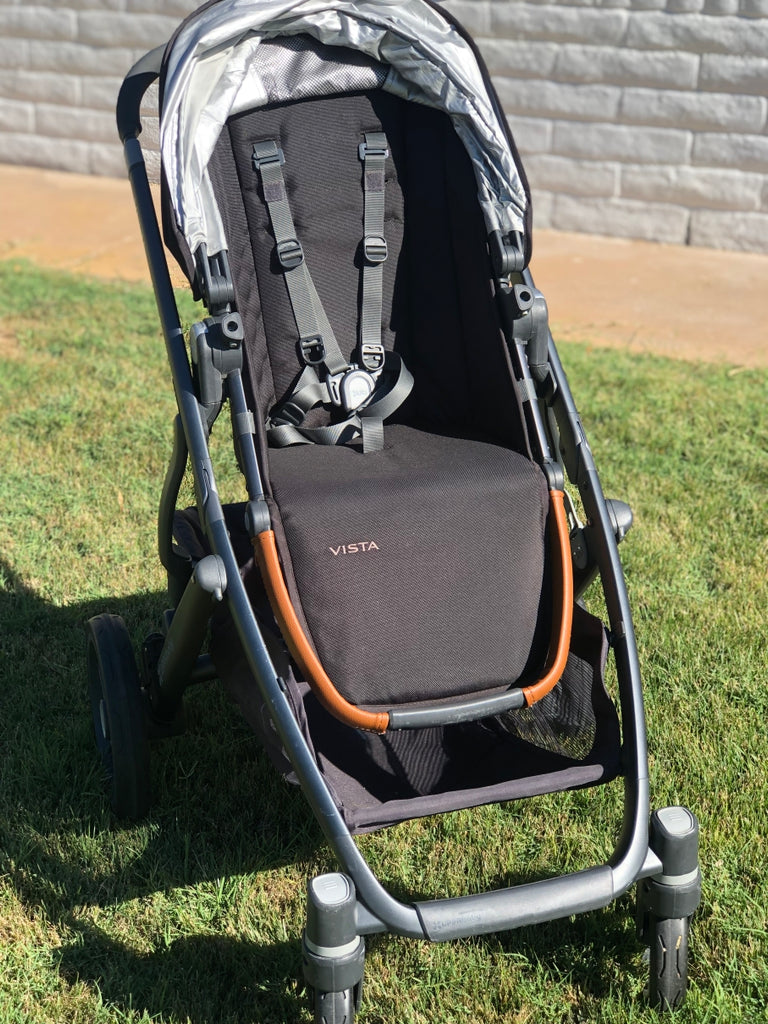 uppababy vista brown leather handle Seat Frame Cover- Uppababy Cruz/Vista – Lux and Leather